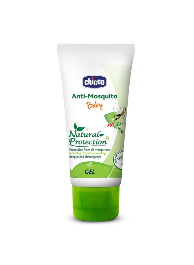 Chicco Anti-Mosquito Gel for Babies, 50ml | Natural Protection from Disease Spreading Mosquitoes | Dermatologically tested | Free from DEET, Alcohol and Colours - Image 1