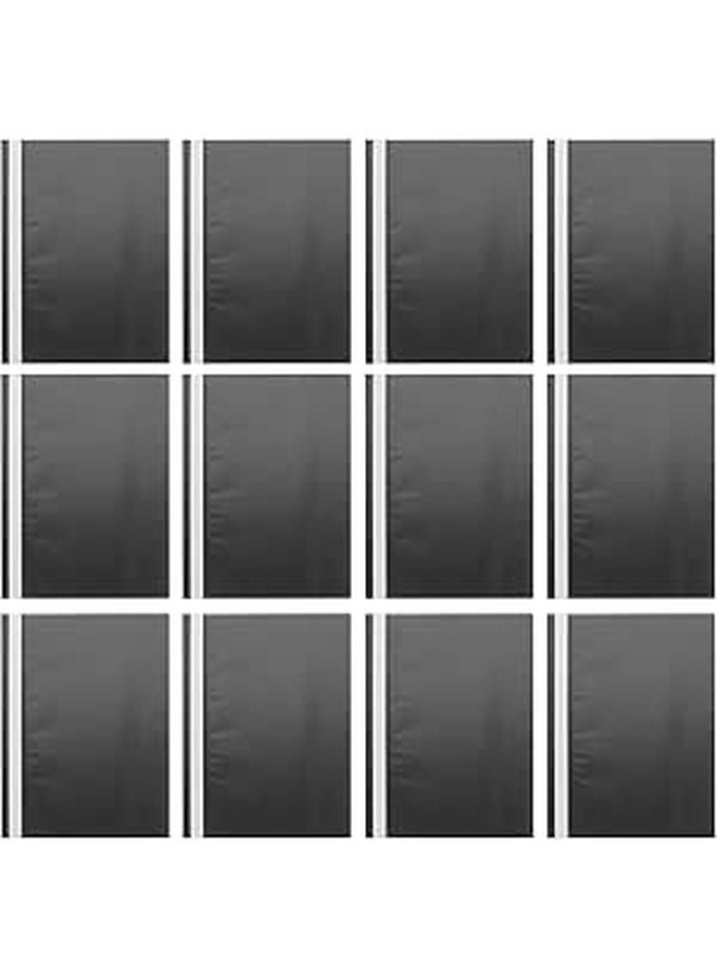 15pcs Black Plastic A4 File Folder Organizer Set With Cover Protector Desktop Office Filing - Image 1