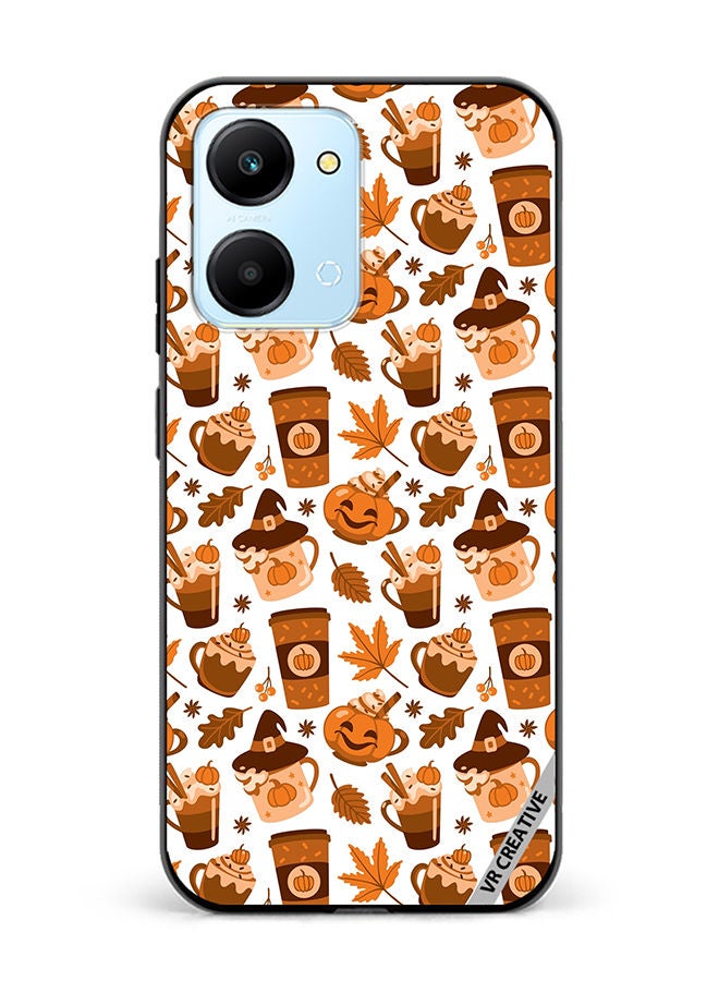 VR CREATIVE Protective Case Cover For Honor Play7T Coffee Of Different Type Cozy Print Autumn Mood Design Multicolour - Image 1