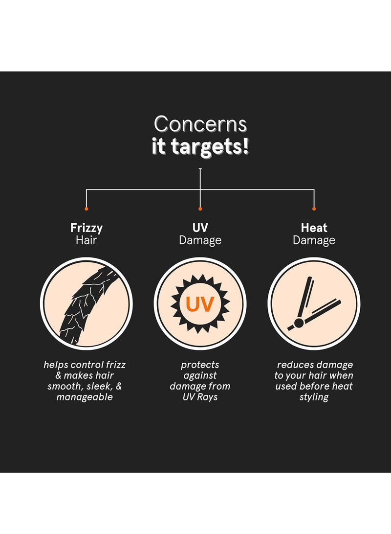منيماليست سيروم شعر بسيط بعامل حماية من الشمس 30 للشعر المجعد، غني بالكيراتين وزيت الأرغان والسيراميد | حماية من الحرارة، يُنعم الشعر ويحميه من الأشعة فوق البنفسجية | خفيف الوزن يُترك على الشعر للنساء والرجال | 50 مل - Image 3
