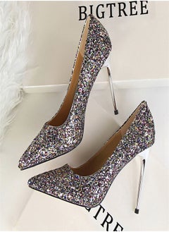 Pointed Glittering Sequins High Heels 9.5CM