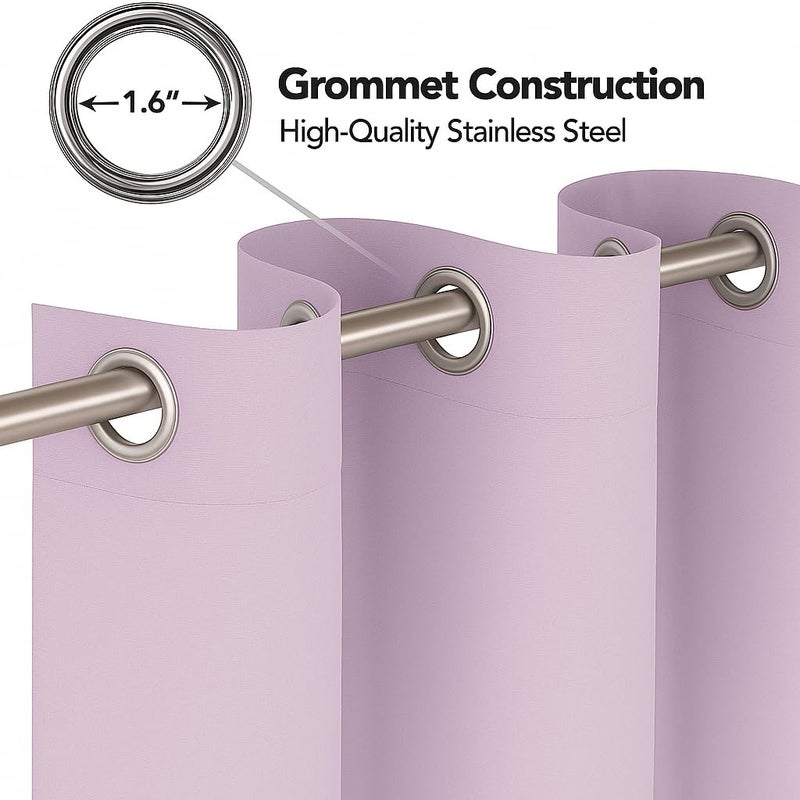 Amali Regal Dimout curtains with Grommets in 2 panels Size (W132 x L 274cm) for living room Decor or bedroom window noise reduction and light blocking - Image 3