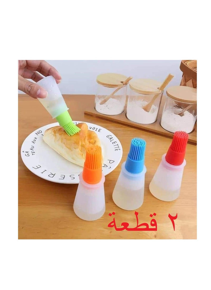 Generic - 2pcs Oil Brush, Transparent Bottle to see the amount of oil inside - 12*5cm (Multi-color) - Image 1