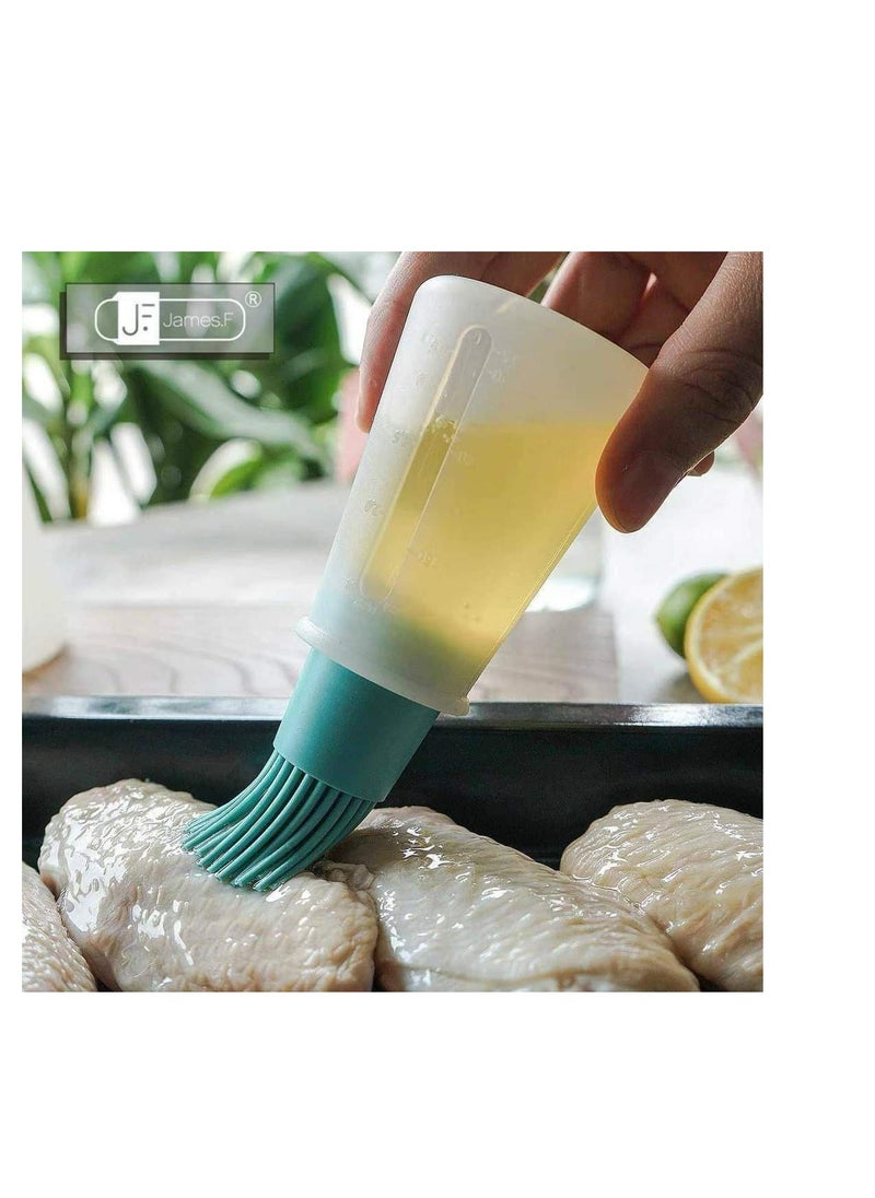 Generic - 2pcs Oil Brush, Transparent Bottle to see the amount of oil inside - 12*5cm (Multi-color) - Image 1