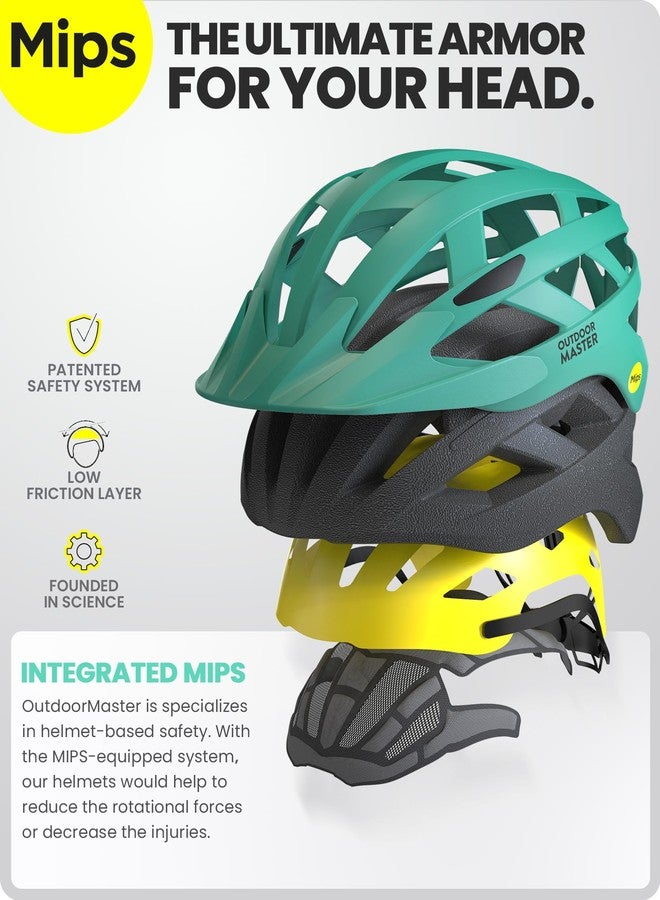 اوت دور ماستر خوذة ركوب الدراجات الترفيهية للكبار من OutdoorMaster MIPS - لون أخضر نعناعي، مقاس كبير - Image 2