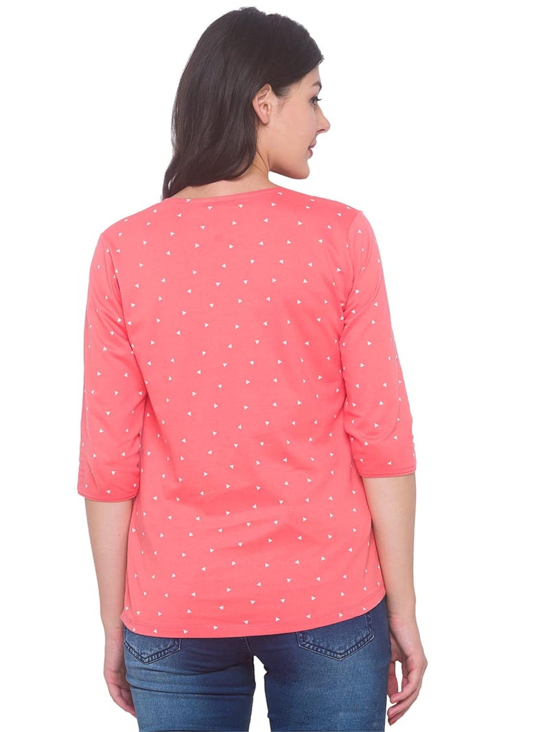 AV2 Store AV2 Women's Cotton Printed Regular Fit Nightwear Maternity Feeding Top - Image 2