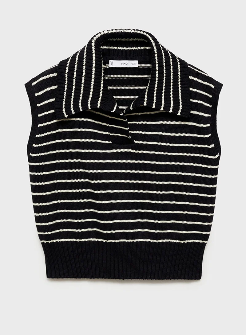 MANGO Raya-W Checked Knitted Coat