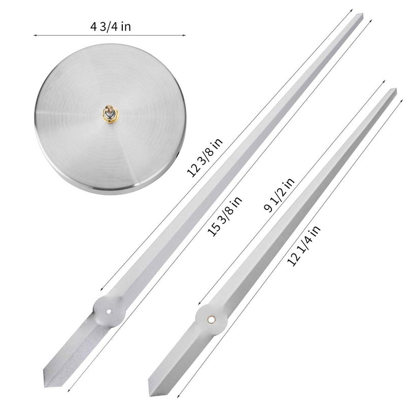 AILILIFE 3D Clock Hands, DIY Large Clock Movement Mechanism with 12 Inch Long Spade Hand, 3D Wall Clocks Home Decor - Image 3