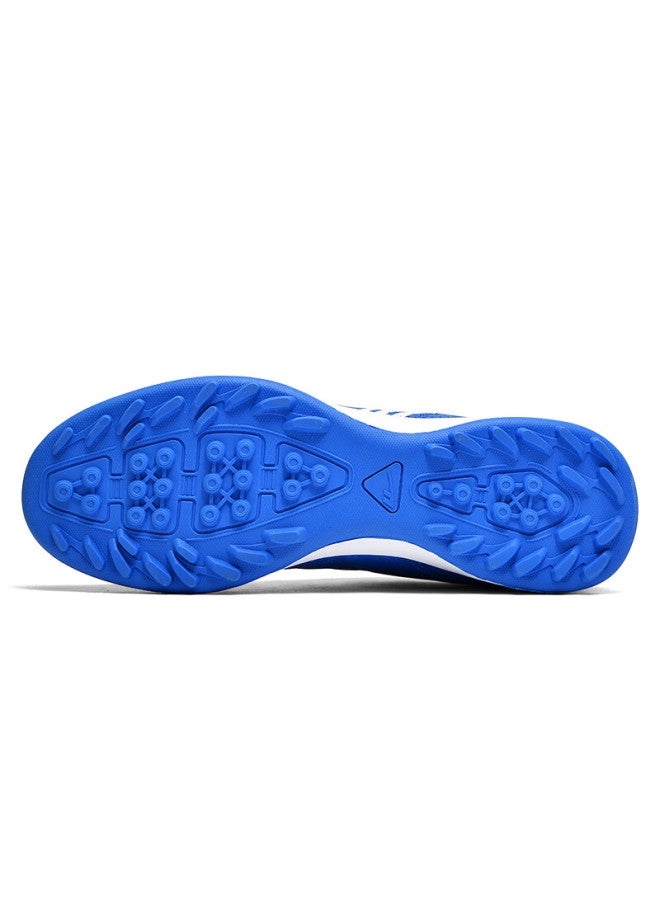 Pull Back Warrior Football Shoes Turf Studs Tf Adult Youth Children Primary And Secondary School Training Compeion Sneakers 618 Navy Blue/white Size 40 - Image 2