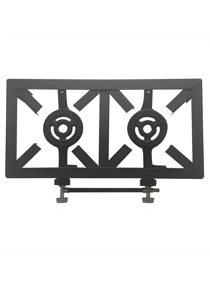 REFURA 2 burner gas stove black with 2-meter gas hose - Image 4