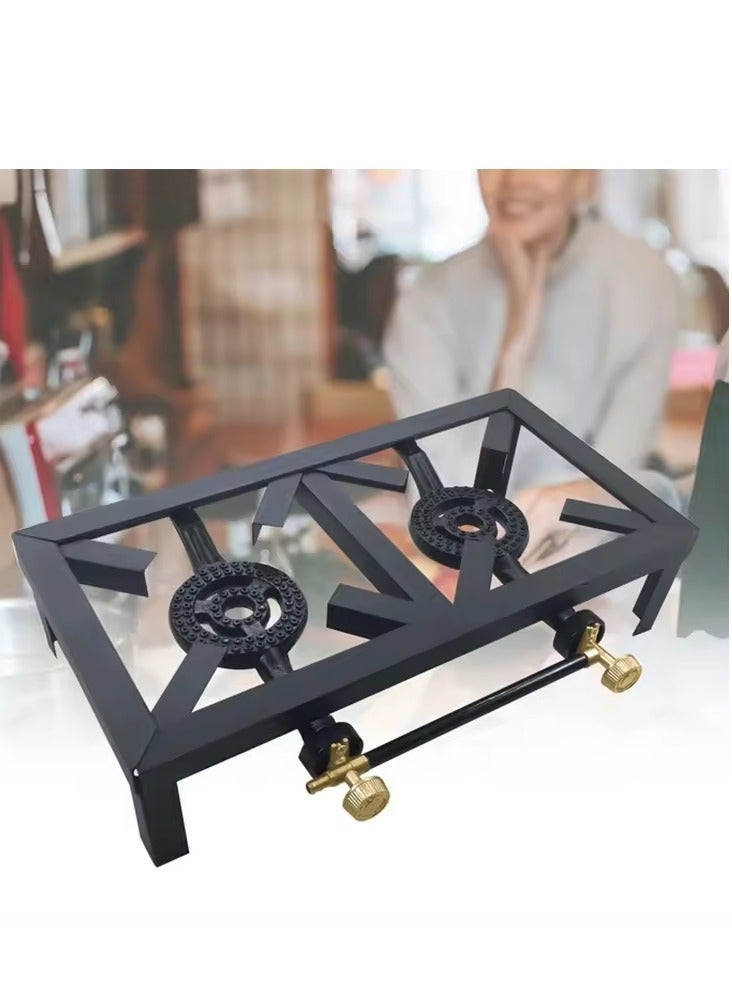 REFURA 2 burner gas stove black with 2-meter gas hose - Image 5