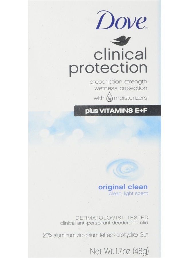 Unilever Dove Clncl Prtct Clnorigi Size 1.7z Dove Clinical Protection Original Clean Antiperspirant Deodorant - Image 1