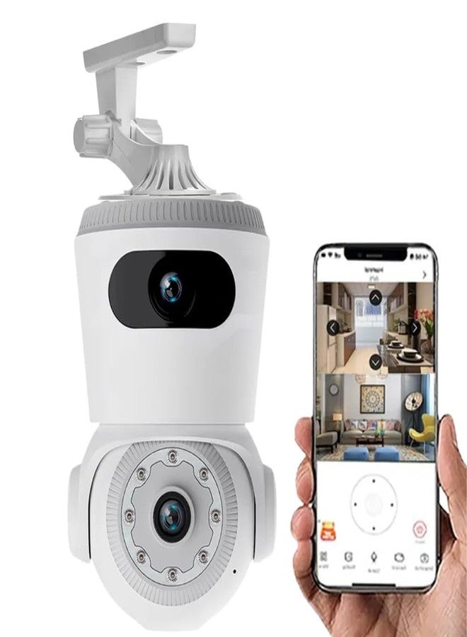MAYUMI AI Human Detection, Color Night Vision, Advanced Motion Tracking, Indoor Camera | WiFi CCTV Camera Dual Lens & Dual Screen View [4MP+4MP] Full HD & 360° Coverage Home Security - Image 1