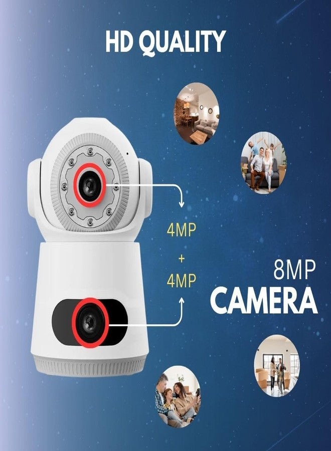 MAYUMI AI Human Detection, Color Night Vision, Advanced Motion Tracking, Indoor Camera | WiFi CCTV Camera Dual Lens & Dual Screen View [4MP+4MP] Full HD & 360° Coverage Home Security - Image 3
