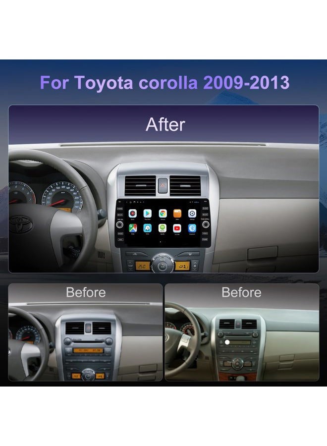 Fuosuc 4G LTE QLED Radio for Toyota Corolla 2009-2013 Upgrade,8-Core CPU Touch Screen Stereo,Wireless CarPlay & Android Auto,Support OEM SWC and Camera - Image 2
