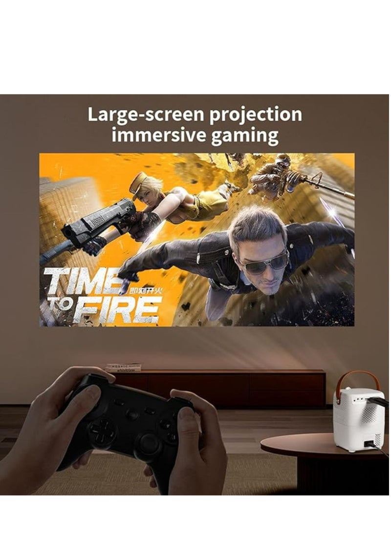 Umiio Q1 Portable Video Laser Projector 2.4/5G WiFi Bluetooth Quadrangle Trapezoid 0.8-5M Projection Distance 1920 * 1080 Resolution Android Projector For Movie Music TV Game Casting with Tripod  - Image 4