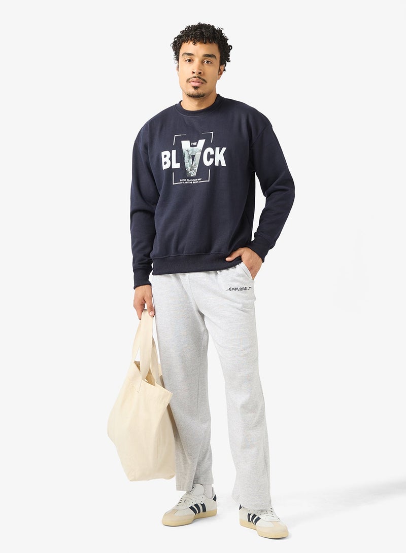 Seventy Five Graphic Crew Neck Pullover Sweatshirt - Image 4