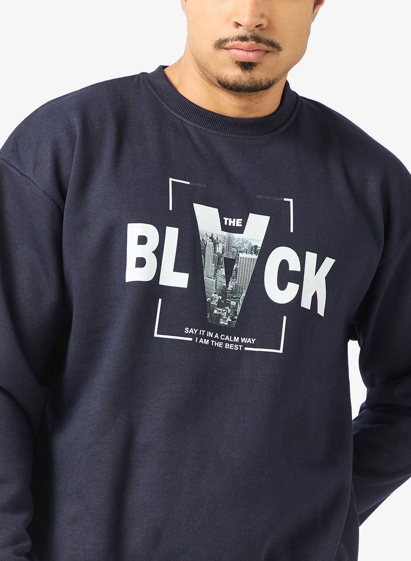 Seventy Five Graphic Crew Neck Pullover Sweatshirt - Image 3