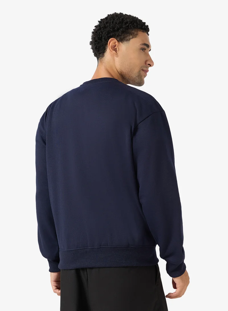 Seventy Five  Graphic Crew Neck Pullover Sweatshirt for Men | Best Price UAE