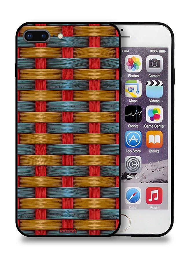 Tolwak Apple iPhone 8 Plus Protective Case Strips Art Pattern - Image 1