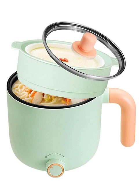 Electric Hot Pot Cooker with Steamer 1.8L, Multi-Function Tabletop Cooker, Non-Stick Skillet for Hotpot, Steaming, Stewing, Making Soup – Heatproof Separate Design for Easy Use