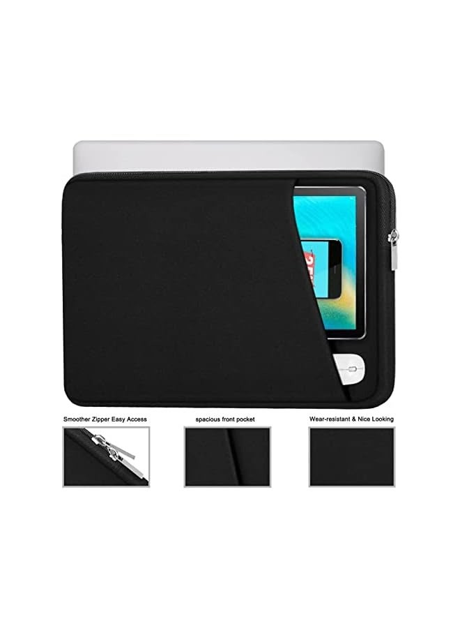 بروماس حقيبة كمبيوتر محمول مقاس 15 بوصة، غطاء حماية للكمبيوتر المحمول مقاوم للصدمات، حقيبة يد محمولة للكمبيوتر المحمول بحجم 15-16 بوصة HP Dell Asus Lenovo، حقيبة كمبيوتر محمول بجيب أمامي، أسود - Image 2