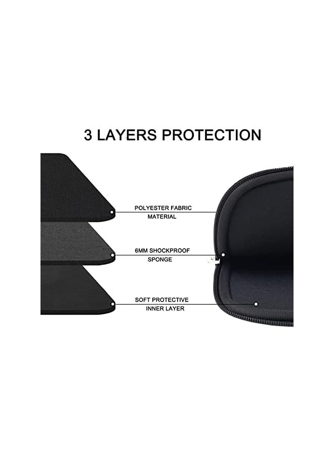 بروماس حقيبة كمبيوتر محمول مقاس 15 بوصة، غطاء حماية للكمبيوتر المحمول مقاوم للصدمات، حقيبة يد محمولة للكمبيوتر المحمول بحجم 15-16 بوصة HP Dell Asus Lenovo، حقيبة كمبيوتر محمول بجيب أمامي، أسود - Image 3