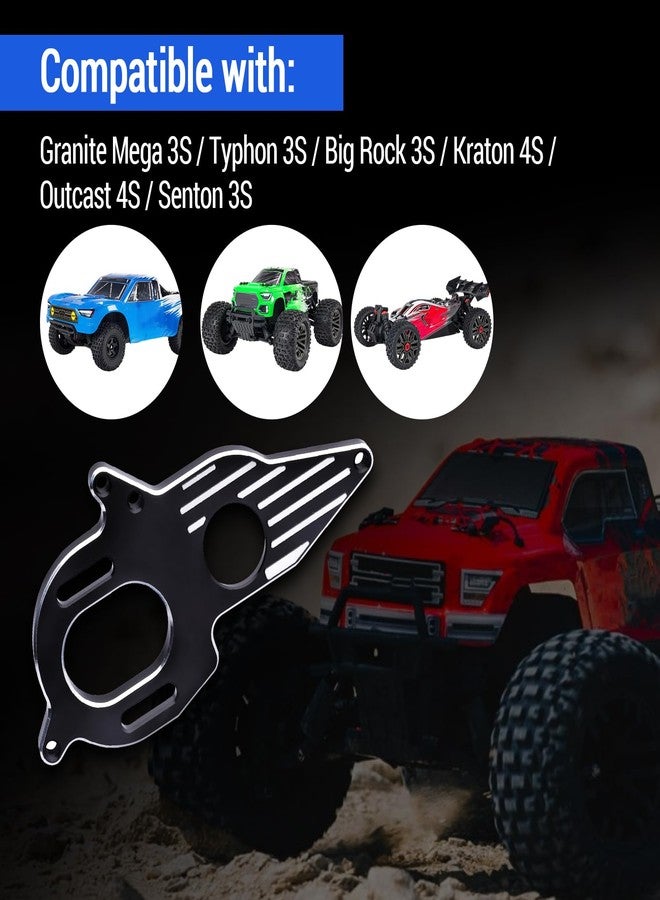 Hobbyfire حامل محرك ألمنيوم قابل للتعديل لسيارات RC من طراز 1/10 Arrma Granite Mega Typhon/Big Rock/Senton 3S Outcast/Kraton 4S (أسود) - Image 4