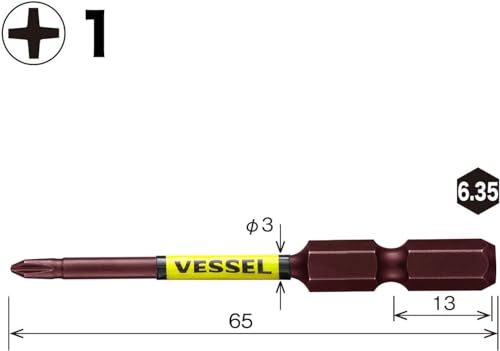 VESSEL SS161065 Sakisbo Step Bit 1 x 3 x 65 mm Set of 2 - Image 3