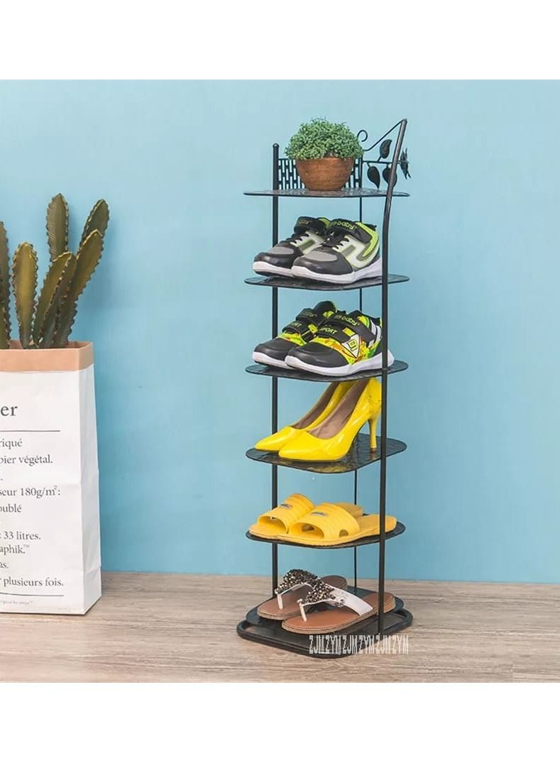 رف أحذية صغير بستة طبقات لتنظيم المساحة في المنزل - Image 1