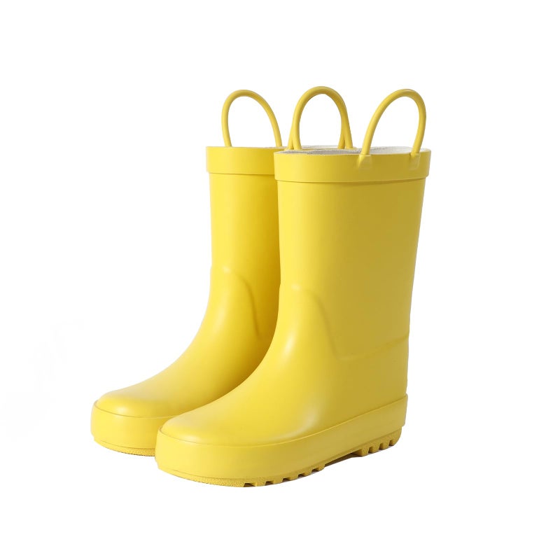 Hbxooxts Toddler Rain Boots - Premium Natural Rubber Kids Rain Boots with Easy-on Handles (7-Toddler) - Image 1