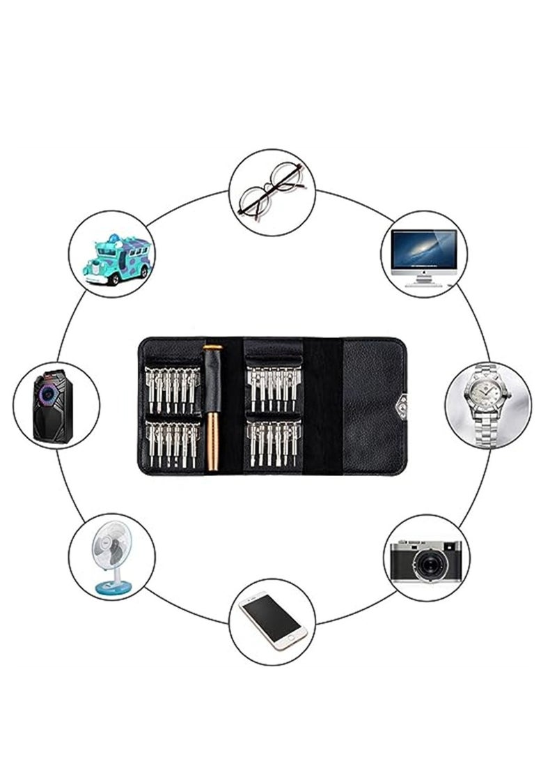 SYOSI - Screwdriver Set Magnetic, 25 in 1 Small Screwdriver Set with Phillips Head and Flathead, Mini Pocket Screwdriver kit for Repair Electronics, MacBook, iPhone, iPad, Eyeglass, Watch, Tablet - Image 1