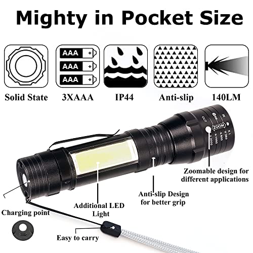 Care4 Care 4 Metal Body Flashlight, Black, Pack of 1 - Image 2