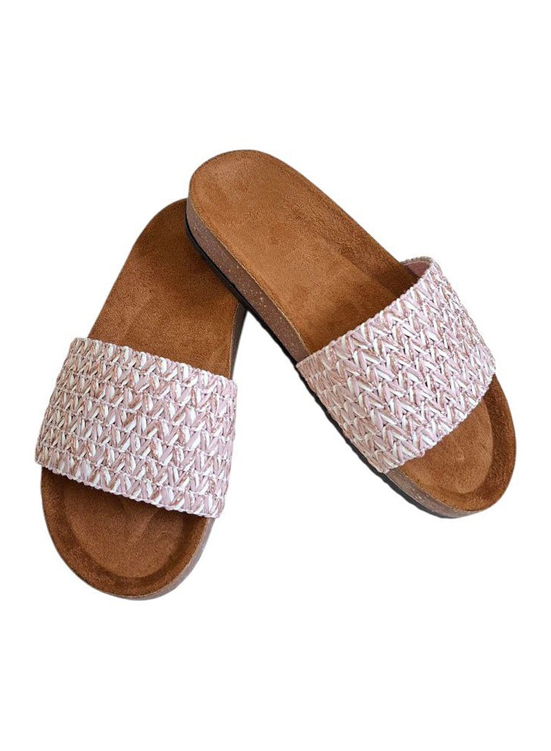 Karisma Cork And Latex Suede Lining Footbed, Soled Slippers Style With Simple Strap - Image 1