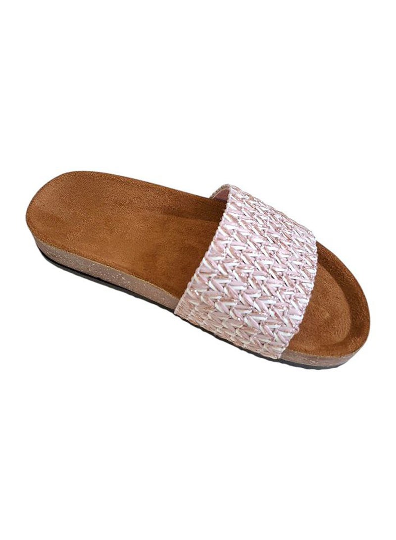 Karisma Cork And Latex Suede Lining Footbed, Soled Slippers Style With Simple Strap - Image 3