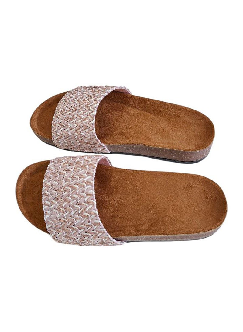 Karisma Cork And Latex Suede Lining Footbed, Soled Slippers Style With Simple Strap - Image 2