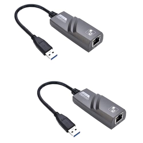 ETZIN Ethernet Adapter, USB 3.0 to RJ45 Gigabit LAN Adapter 10/100Mbps USB Network Ada-pter for Windows 10/8.1/8/7/XP/Vita, EPL-770UG (Pack of 2) - Image 1