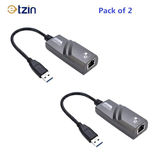 ETZIN Ethernet Adapter, USB 3.0 to RJ45 Gigabit LAN Adapter 10/100Mbps USB Network Ada-pter for Windows 10/8.1/8/7/XP/Vita, EPL-770UG (Pack of 2) - Image 2