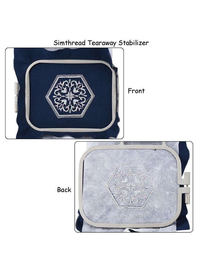 simthread Tear Away Embroidery Stabilizer Backing - 1.8 Ounces Medium Weight 10" x 12" 100pcs / Pack, Precut Sheets for 5x7 Machine Embroidery Hoop - Image 3