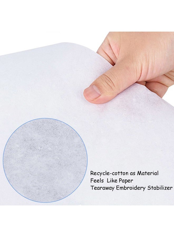 simthread Tear Away Embroidery Stabilizer Backing - 1.8 Ounces Medium Weight 10" x 12" 100pcs / Pack, Precut Sheets for 5x7 Machine Embroidery Hoop - Image 4