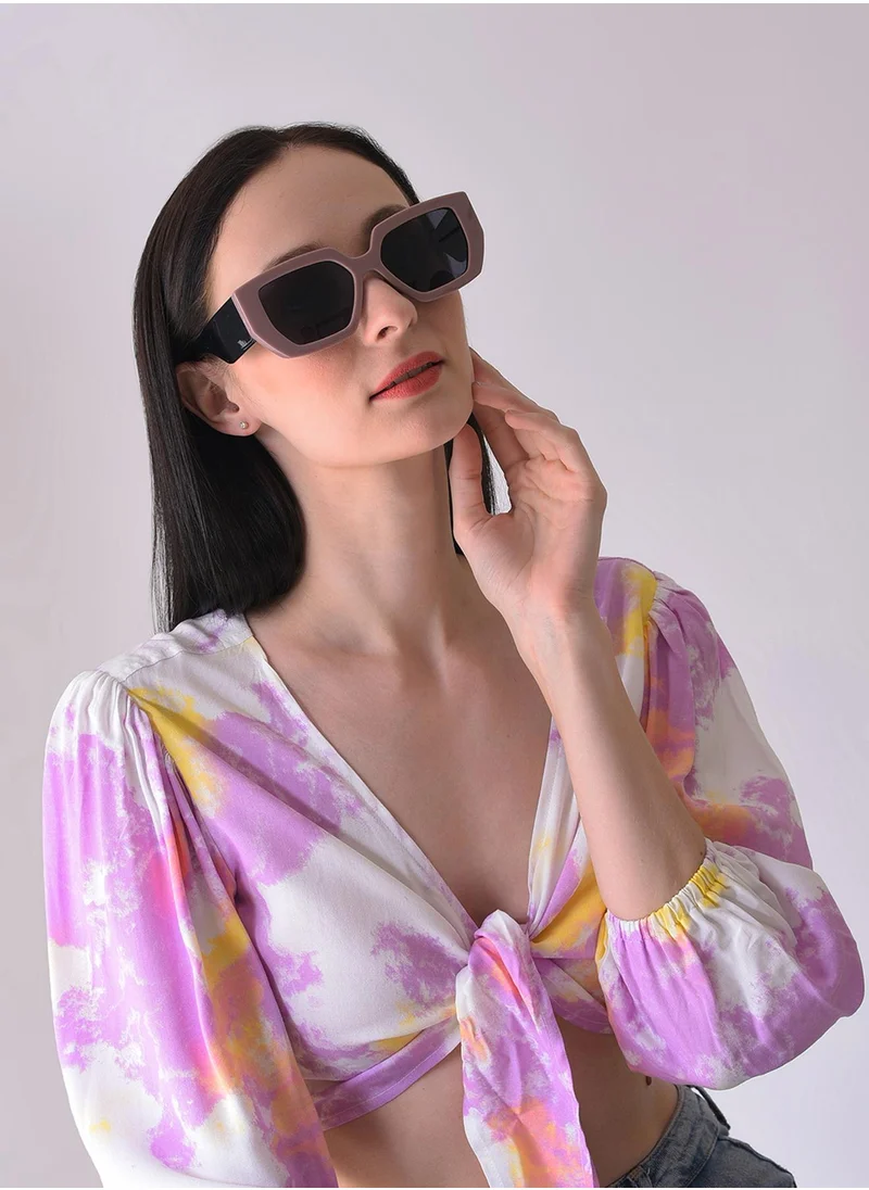Haute Sauce Black Lens Brown Wayfarer Sunglasses