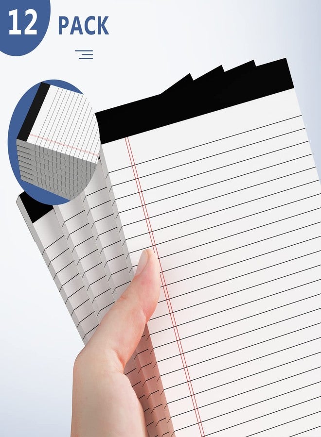 Nichela 5" x 8" Note Pads 12 Pack of Legal Pads 30 Sheets Notepad College Ruled Small Writing Pads Perforated Pages Paper Pads 80GSM Heavyweight Paper Note Pads for Home, Office, or School - Image 5