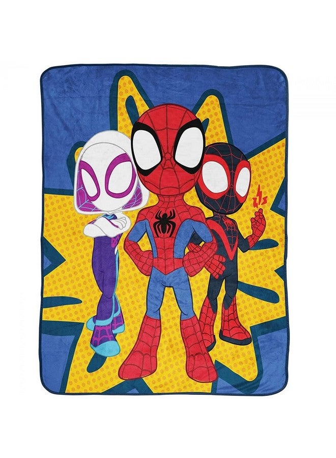 Jay Franco Jay Franco Marvel Spidey and His Amazing Friends Kids' Plush Fleece Throw Blanket, 46" x 60", Fade Resistant, Cozy for Toddlers & Kids  - Image 1