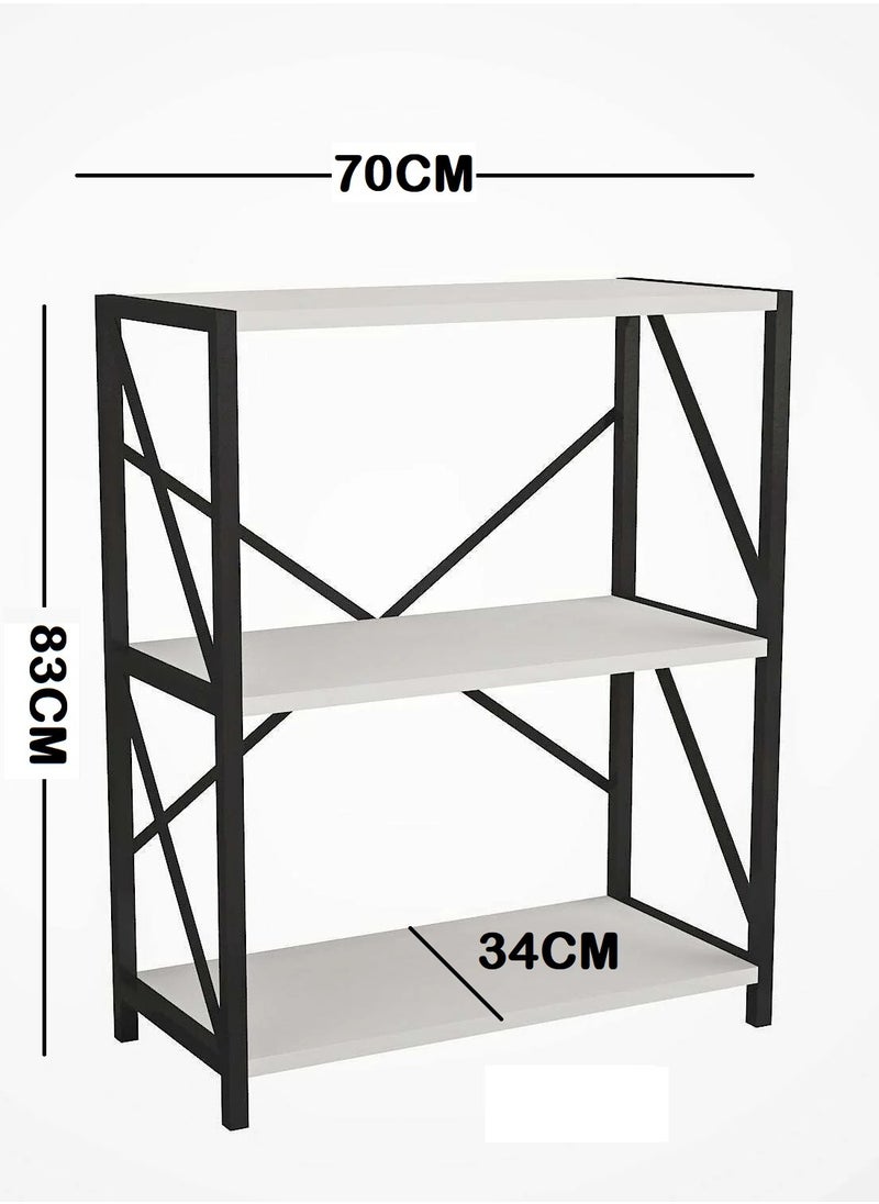 AGD Coffee corner table, consisting of 3 shelves that allow the coffee machine and coffee corner accessories to be placed, console table, modern and multi-use, for the living room, corridor and kitchen.  - Image 3