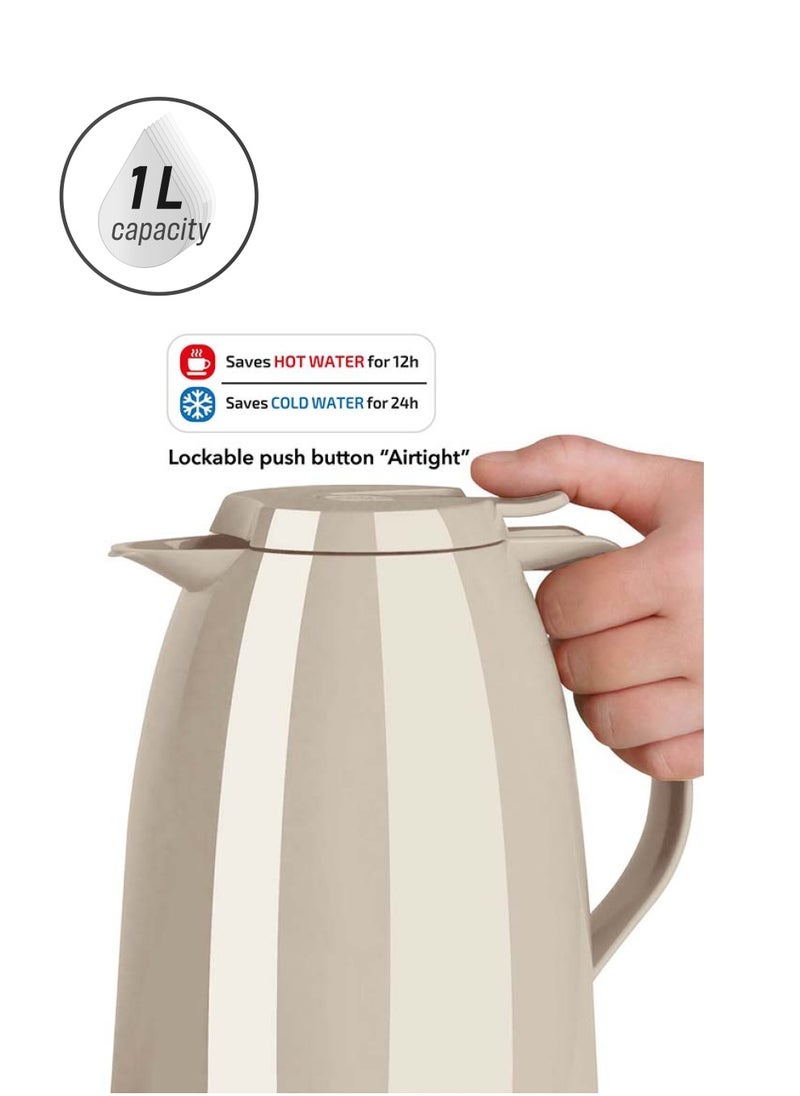 Grandi Grandi Jumbo Thermos For Tea And Coffee Beigecafe 1 Liter 
