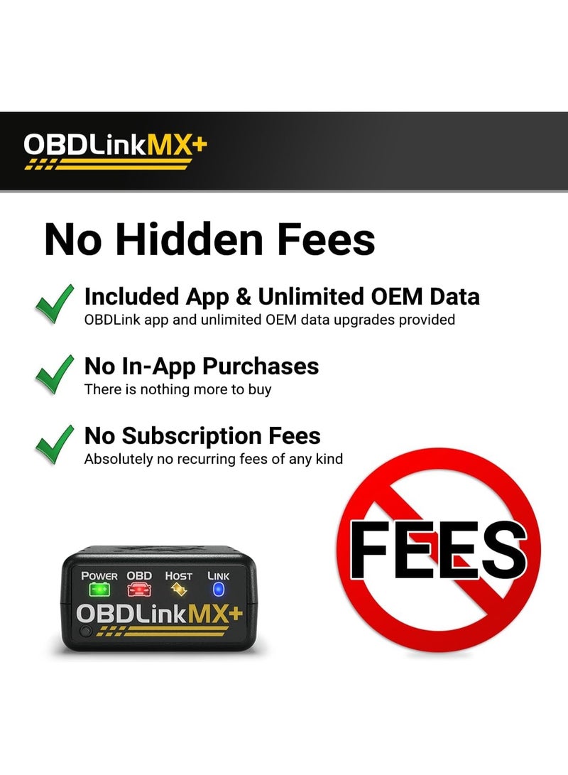 او بي دي فاحص أعطال السيارات الاحترافي والذكي +OBDLink MX - بلوتوث للآيفون وأندرويد وويندوز - Image 4