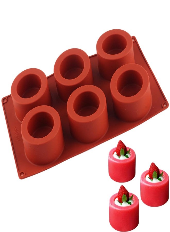 YIMINGMOLD قالب سيليكون دائري بستة تجاويف من YIMINGMOLD، مناسب لصنع حلوى الشوكولاتة، والبودينغ، والموس، والبسكويت. - Image 1