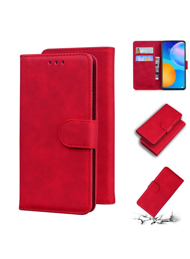 Zaboon Case For Huawei P smart 2021 / Y7a Skin Feel Pure Color Flip Leather Phone Case - Image 1