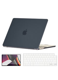 O Ozone Matte Case Compatible with MacBook Pro 14 inch (A2442,A2779,A2918,A2992)2021 (A3112,A3185,A3401)M4 2024 Case+Keyboard Cover & Protector,Black  - Image 1