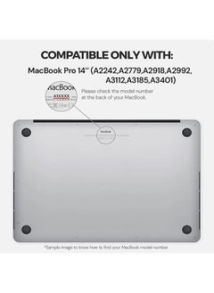 O Ozone Matte Case Compatible with MacBook Pro 14 inch (A2442,A2779,A2918,A2992)2021 (A3112,A3185,A3401)M4 2024 Case+Keyboard Cover & Protector,Black  - Image 5